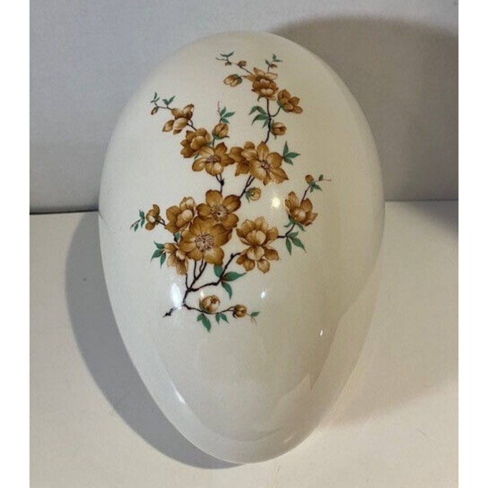 Large Vintage‎ Porcelain Egg #4788 by Weaver 5.5"Hx8"L Signed & Numbered USA